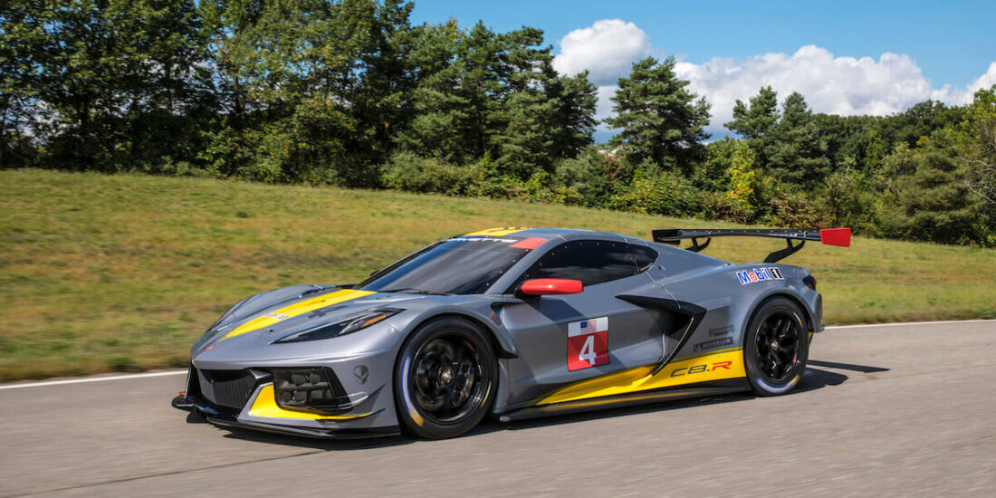 The Corvette C8.R is Chevy’s first mid-engine GTLM race car. The No. 4 car dons a new silver livery, inspired by the color of iconic Corvette concepts. The No. 3 car will feature a traditional yellow color scheme with silver accents.