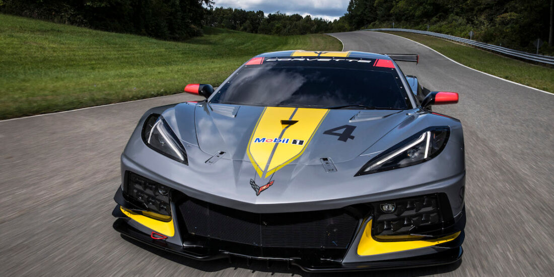 The Corvette C8.R is Chevy’s first mid-engine GTLM race car. The No. 4 car dons a new silver livery, inspired by the color of iconic Corvette concepts. The No. 3 car will feature a traditional yellow color scheme with silver accents.