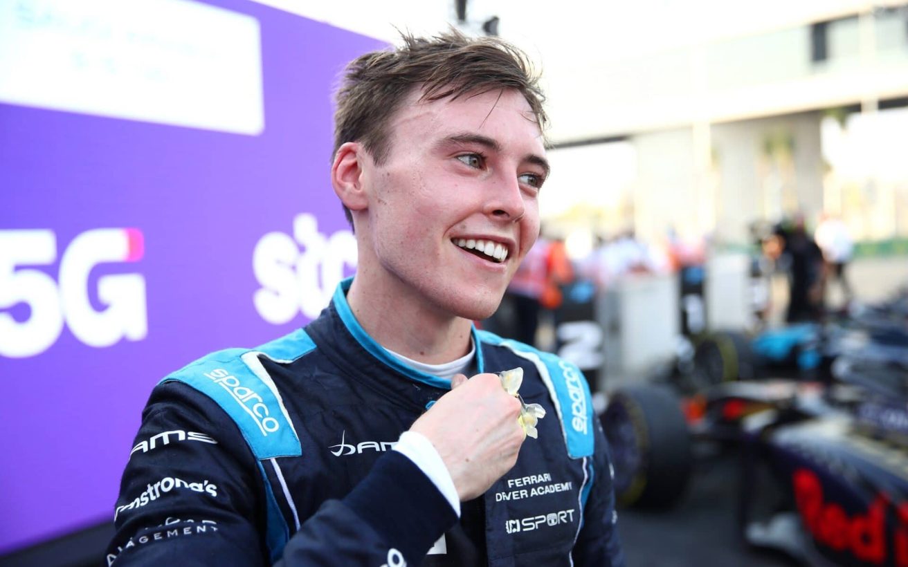 JEDDAH, SAUDI ARABIA - DECEMBER 04: <> during sprint race 1 of Round 7:Jeddah of the Formula 2 Championship at Jeddah Corniche Circuit on December 04, 2021 in Jeddah, Saudi Arabia. (Photo by Joe Portlock - Formula 1/Formula Motorsport Limited via Getty Images)