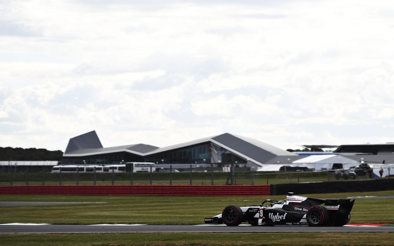 NORTHAMPTON, ENGLAND - JULY 01: Frederik Vesti of Denmark and ART Grand Prix (9) drives on track during qualifying ahead of Round 7:Silverstone of the Formula 2 Championship at Silverstone on July 01, 2022 in Northampton, England. (Photo by Rudy Carezzevoli - Formula 1/Formula Motorsport Limited via Getty Images)