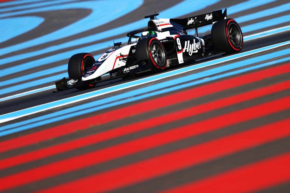 LE CASTELLET, FRANCE - JULY 22: Frederik Vesti of Denmark and ART Grand Prix (9) drives on track during qualifying ahead of Round 9:Le Castellet of the Formula 2 Championship at Circuit Paul Ricard on July 22, 2022 in Le Castellet, France. (Photo by Dan Istitene - Formula 1/Formula Motorsport Limited via Getty Images)