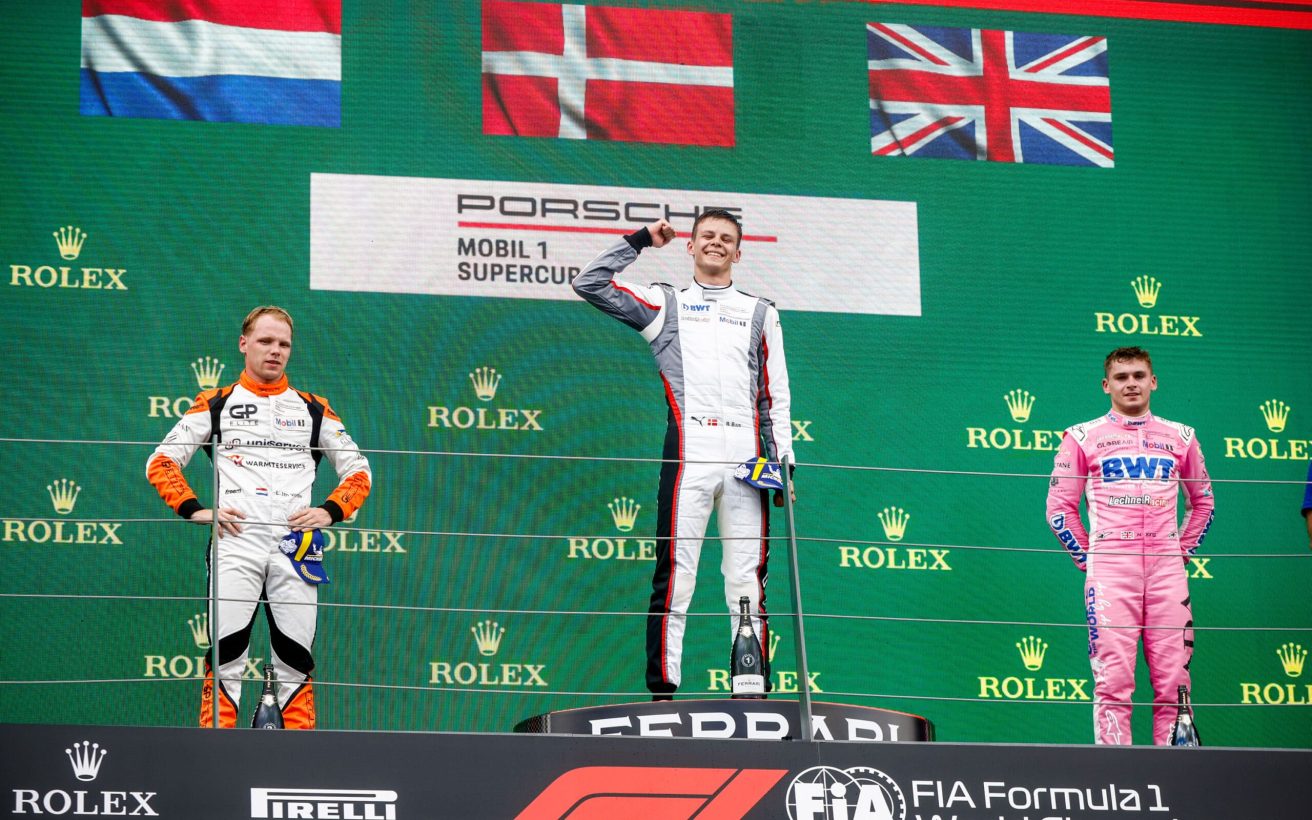 Porsche Mobil 1 Supercup, Spielberg 2023 
#25 Larry ten Voorde (NL, Team GP Elite)
#1 Bastian Buus (DK, BWT Lechner Racing)
#3 Harry King (UK, BWT Lechner Racing)