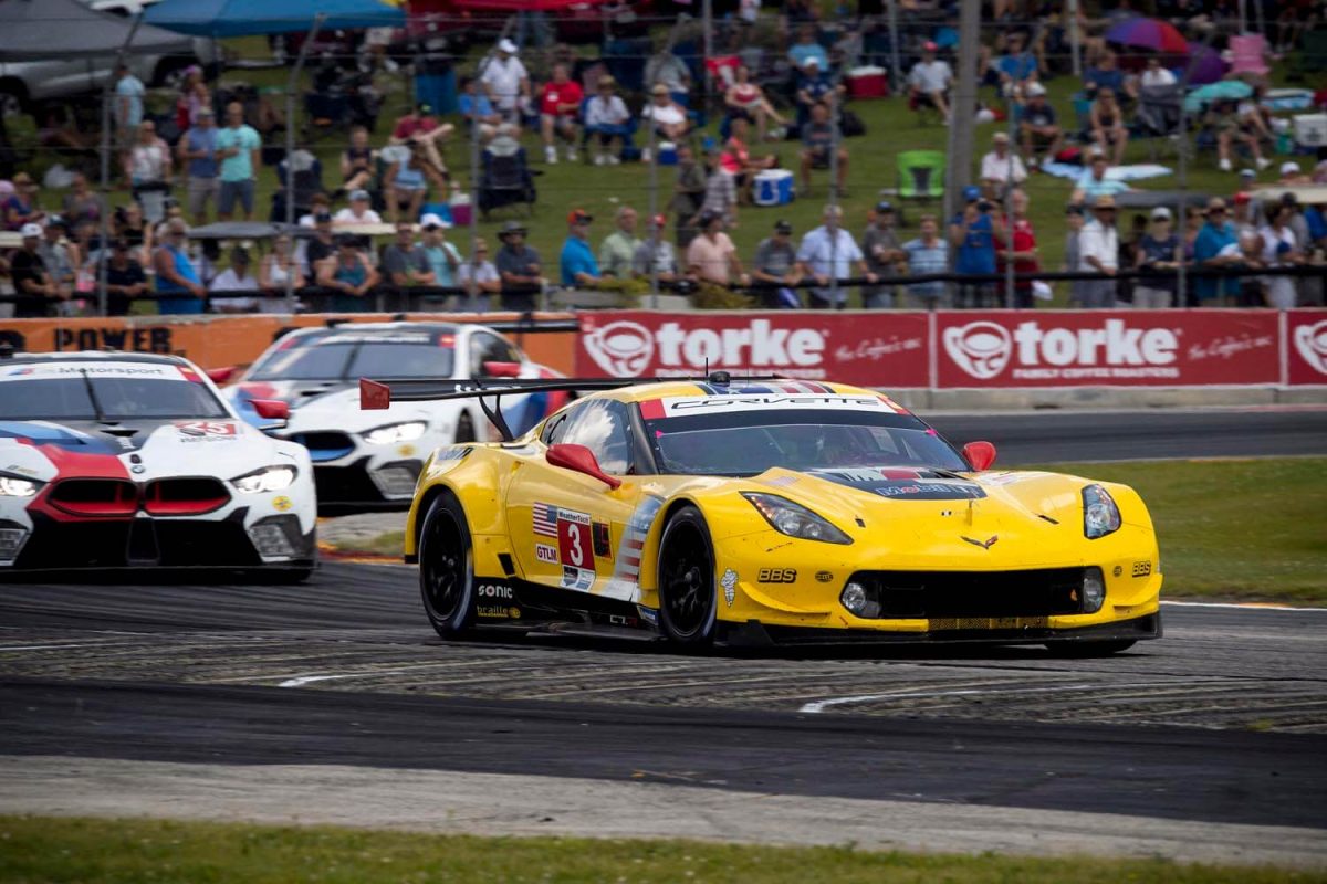 Corvette Racing; IMSA Road Race Showcase at Road America; Elkhart Lake, Wisconsin; August 2-4, 2019; C7.R #3 driven by Jan Magnussen and Antonio Garcia; C7.R #4 driven by Oliver Gavin and Tommy Milner (Richard Prince/Chevrolet photo).