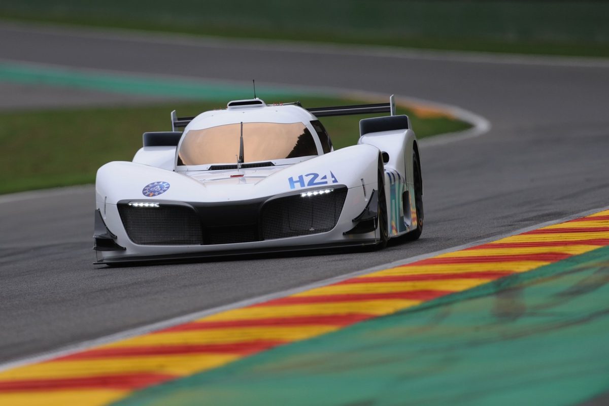 Brint-prototypen fra GreenGT har været vist på SPA-Francorchamps. Nu får den sin første tur på Le Mans. Foto: MissionH24/ACO/GreenGT