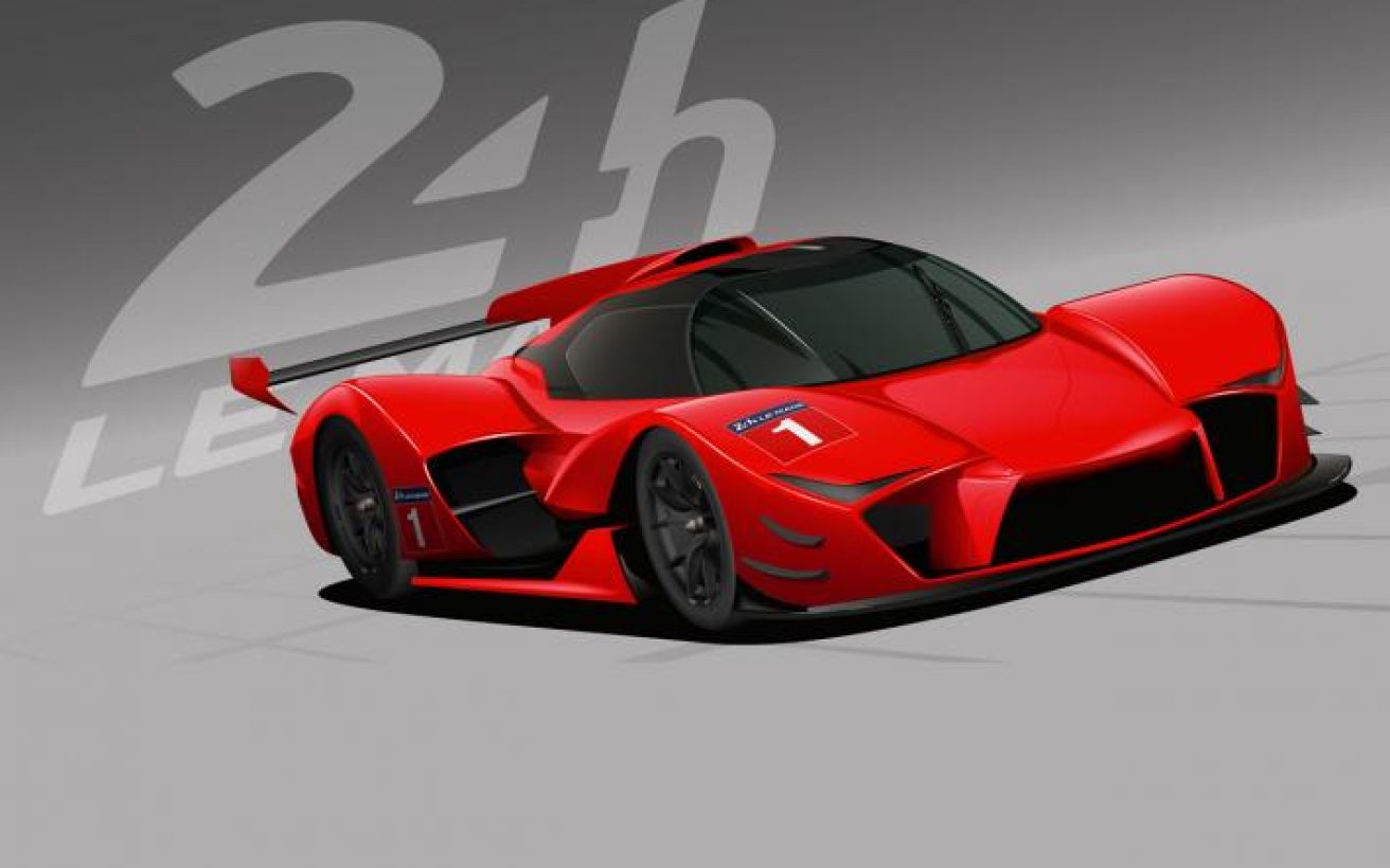 En skitse, der demonstrerer, hvordan de nye hypercars fra 2020 og frem kan se ud. Grafik: ACO/FIA