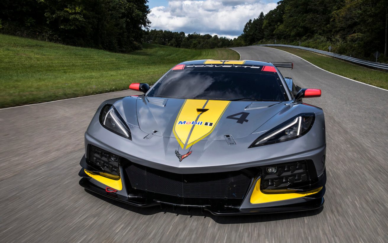 The Corvette C8.R is Chevy’s first mid-engine GTLM race car. The No. 4 car dons a new silver livery, inspired by the color of iconic Corvette concepts. The No. 3 car will feature a traditional yellow color scheme with silver accents.