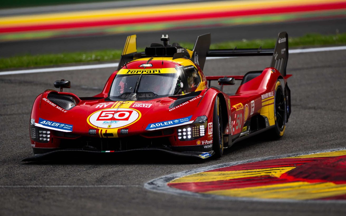 50 FUOCO Antonio (ita), MOLINA Miguel (spa), NIELSEN Nicklas (dnk), Ferrari AF Corse, Ferrari 499P #50, Hypercar, action during the 2024 TotalEnergies 6 Hours of Spa-Francorchamps, 3rd round of the 2024 FIA World Endurance Championship, from May 8 to 11, 2024 on the Circuit de Spa-Francorchamps in Stavelot, Belgium - Photo Javier Jimenez / DPPI