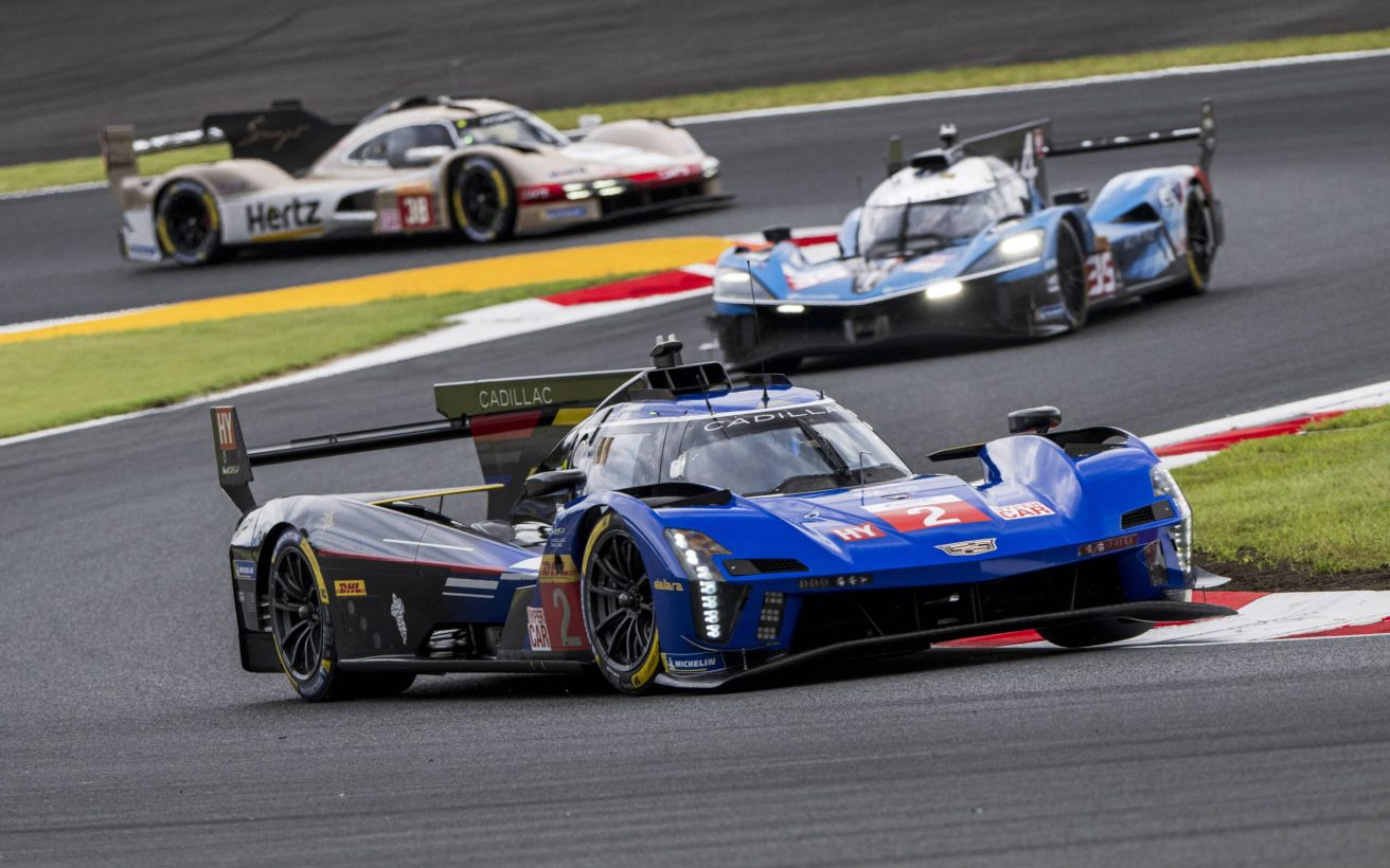 02 BAMBER Earl (nzl), LYNN Alex (gbr), Cadillac Racing #02, Hypercar, 35 MILESI Charles (fra), HABSBURG-LOTHRINGEN Ferdinand (aut), GOUNON Jules (fra), Alpine Endurance Team #35, Alpine A424, Hypercar, 38 RASMUSSEN Oliver (dnk), HANSON Philip (gbr), BUTTON Jenson (gbr), Hertz Team Jota, Porsche 963 #38, Hypercar, action during the 2024 6 Hours of Fuji, 7th round of the 2024 FIA World Endurance Championship, from September 13 to 15, 2024 on the Fuji Speedway in Oyama, Shizuoka, Japan - Photo Charly Lopez / DPPI