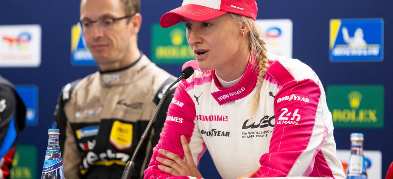 GATTING Michelle (dnk), Iron Dames, Porsche 911 GT3 R (992) #85, LM GT3, portrait during pre event press conference during the Qatar 1812 KM, 1st round of the 2025 FIA World Endurance Championship, from February 25 to 28, 2025 on the Losail International Circuit in Lusail, Qatar - Photo Javier Jimenez / DPPI