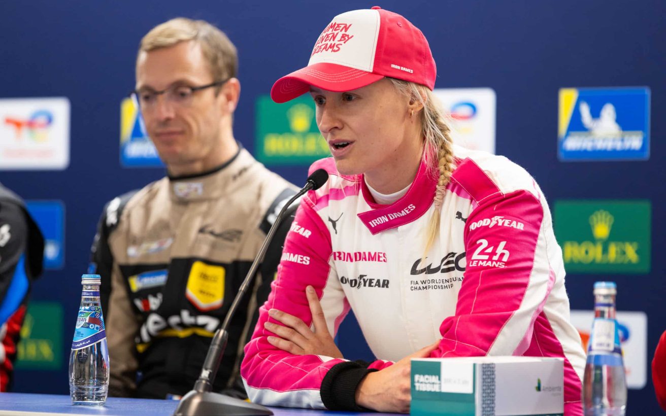 GATTING Michelle (dnk), Iron Dames, Porsche 911 GT3 R (992) #85, LM GT3, portrait during pre event press conference during the Qatar 1812 KM, 1st round of the 2025 FIA World Endurance Championship, from February 25 to 28, 2025 on the Losail International Circuit in Lusail, Qatar - Photo Javier Jimenez / DPPI