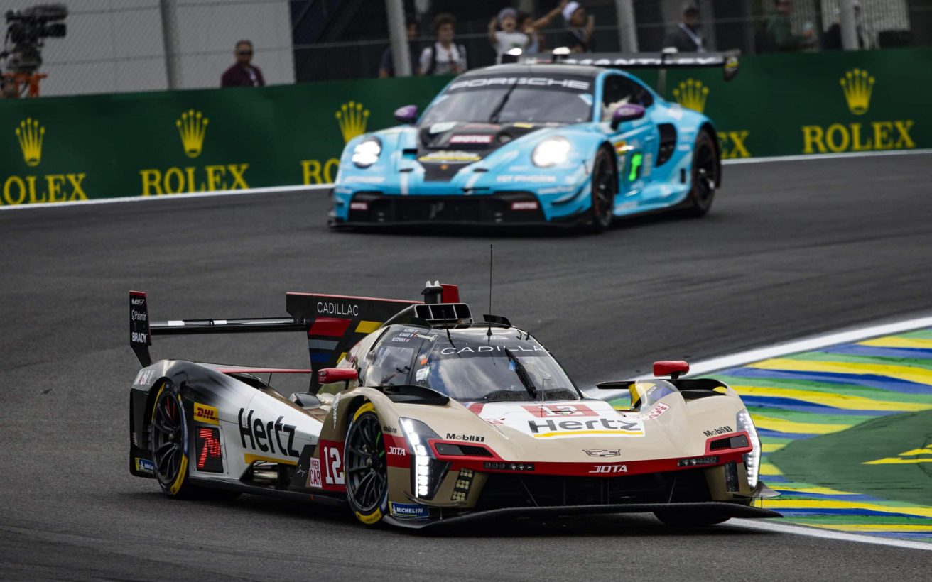12 LYNN Alex (gbr), NATO Norman (fra), STEVENS Will (gbr), Cadillac Hertz Team Jota, Cadillac V-Series.R #12, Hypercar, action during the Rolex 6 Hours of Sao Paulo 2025, 5th round of the 2025 FIA World Endurance Championship, from July 11 to 13, 2025 on the Interlagos Circuit in Sao Paulo, Brazil - Photo Julien Delfosse / DPPI
