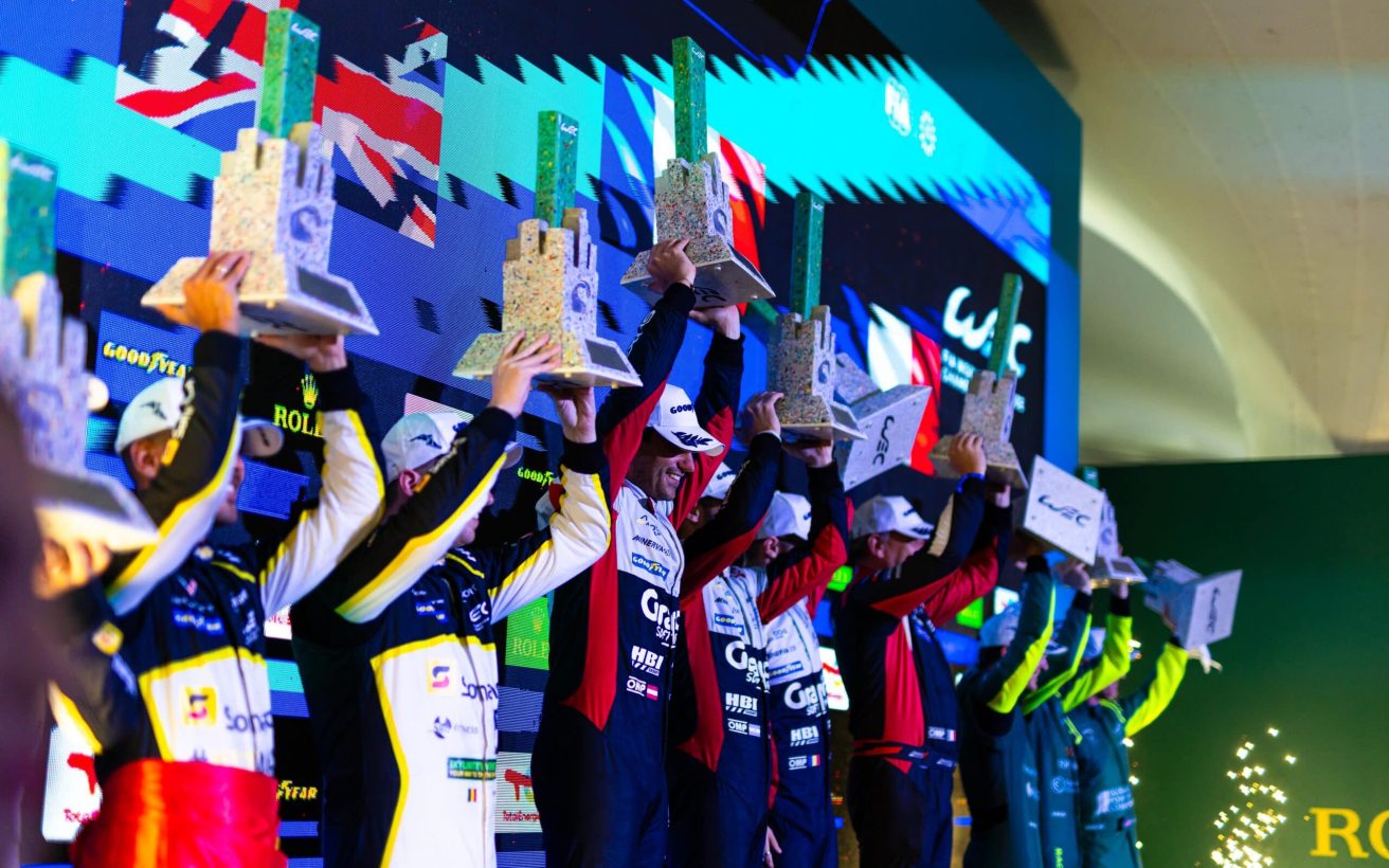 SCHMID Clemens (aut), Akkodis ASP Team, Lexus RC F GT3 #87, LM GT3, portrait on the podium during the Rolex 6 Hours of Sao Paulo 2025, 5th round of the 2025 FIA World Endurance Championship, from July 11 to 13, 2025 on the Interlagos Circuit in Sao Paulo, Brazil - Photo Javier Jimenez / DPPI