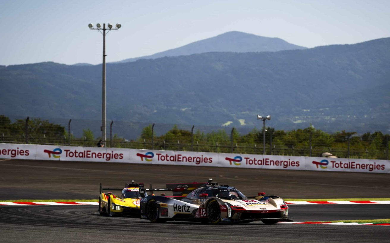 12 LYNN Alex (gbr), NATO Norman (fra), STEVENS Will (gbr), Cadillac Hertz Team Jota, Cadillac V-Series.R #12, Hypercar, action during the 6 Hours of Fuji 2025, 7th round of the 2025 FIA World Endurance Championship, from September 26 to 28, 2025 on the Fuji Speedway in Oyama, Shizuoka, Japan - Photo Fabrizio Boldoni / DPPI
