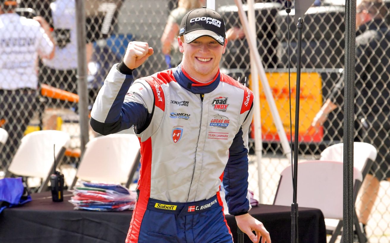#1: Jay Howard Driver Development, JHDD, CSU | One Cure/Lucas Oil, Christian Rasmussen, Victory Lane