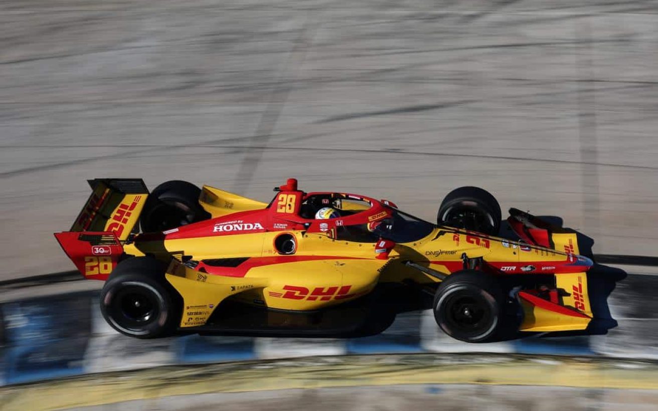 Romain Grosjean på Sebring til test. Foto: Chris Owens/Penske Entertainment
