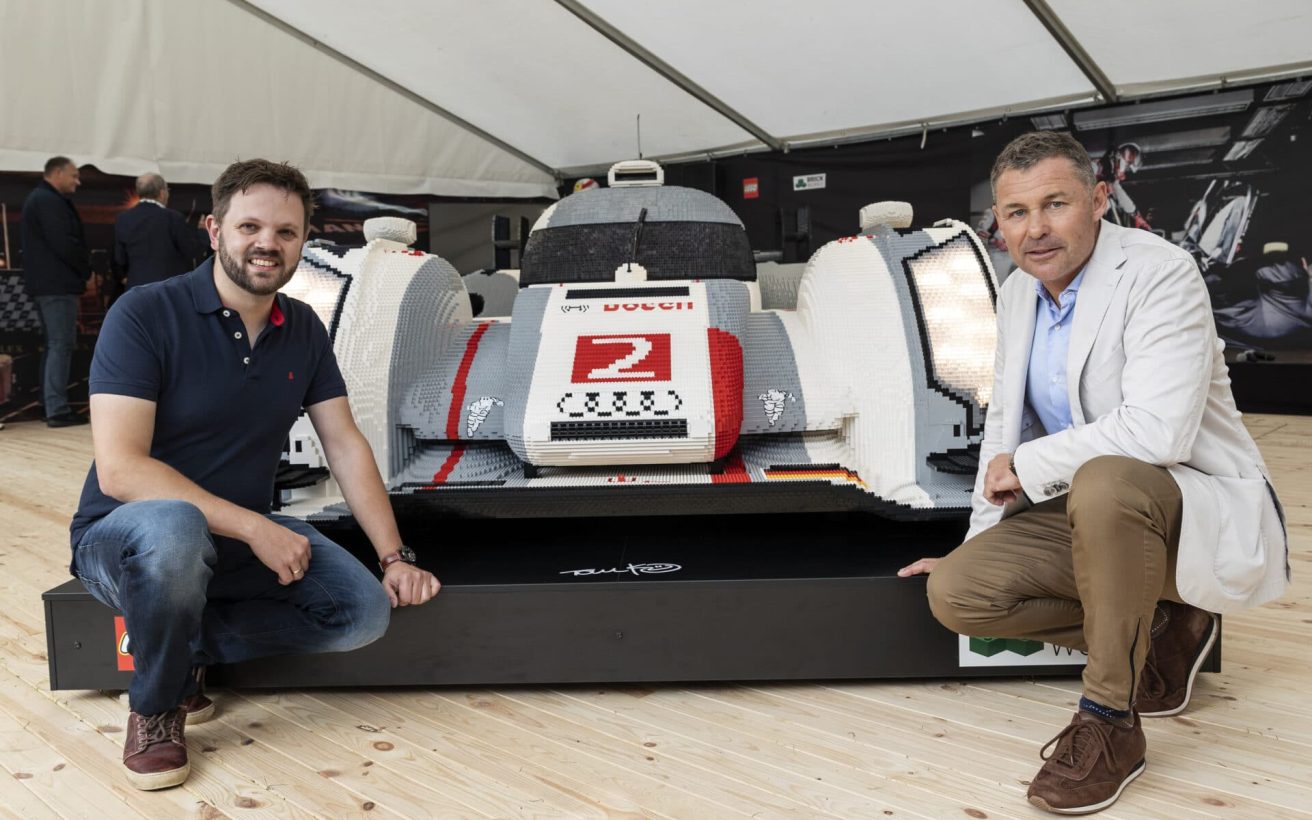 LEGO - Afsløring af 1:1 legoversion af Tom K’s Audi fra 2013. Aarhus, Classic Car Race - 2021.