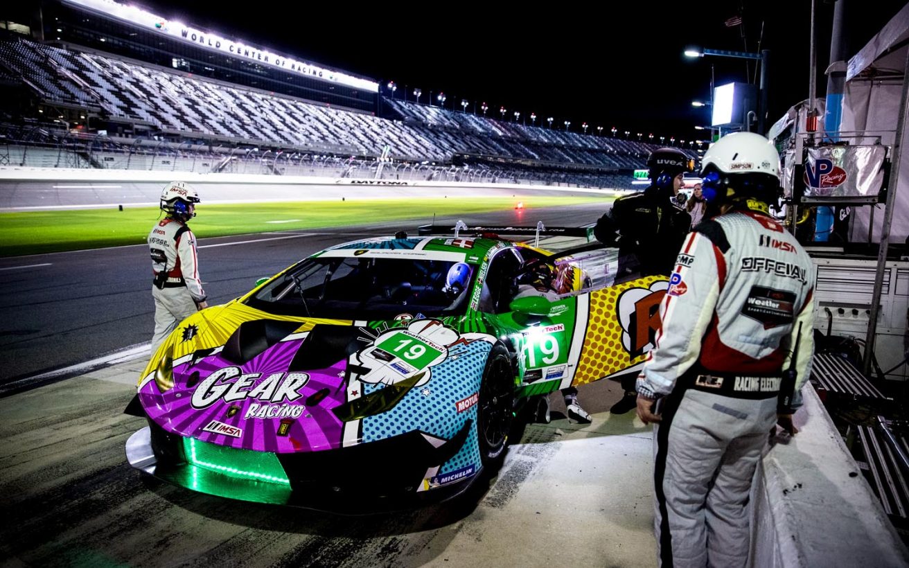 January 2-5, 2020. IMSA Weathertech Series. ROAR Test. #19 GEAR Racing powered by GRT Grasser, Lamborghini Huracan GT3, Christina Nielsen, Katherine Legge, Tati Calderon, Rahel Frey