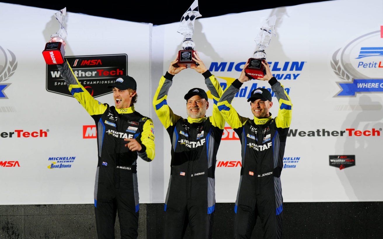 #11: TDS Racing, ORECA LMP2 07, LMP2: Mikkel Jensen, Hunter McElrea, Steven Thomas - podium