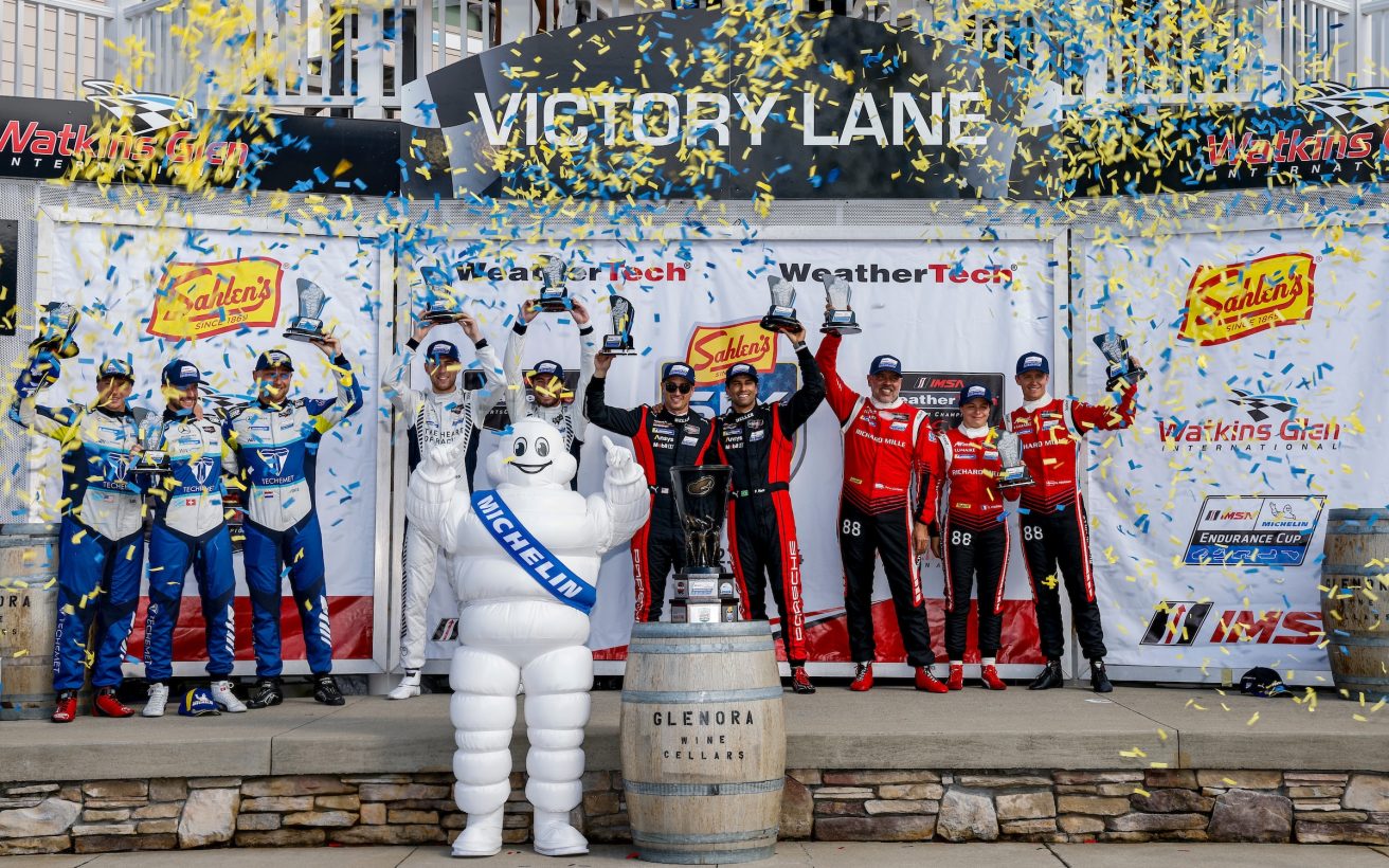 #7: Porsche Penske Motorsports, Porsche 963, GTP: Felipe Nasr, Dane Cameron
#23: Heart of Racing Team, Aston Martin Vantage GT3 Evo, GTD PRO: Ross Gunn, Alex Riberas
#57: WINWARD RACING, Mercedes AMG GT3, GTD: Russell Ward, Philip Ellis, Indy Dontje
#88: Richard Mille AF Corse, ORECA LMP2 07, LMP2: Luis Perez Companc, Nicklas Nielsen, Lilou Wadoux Ducellier
Class winners, podium